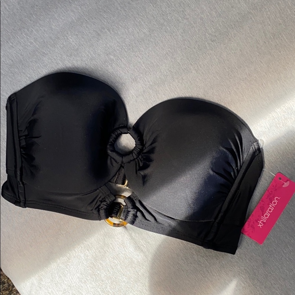 NWT Black Strapless Target Bikini Top